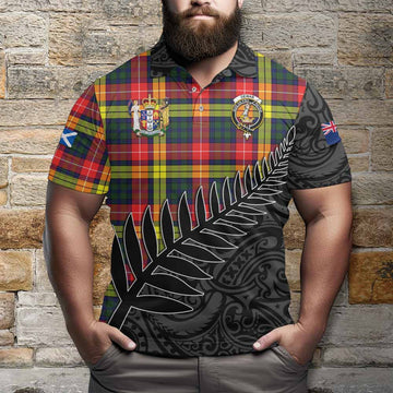 Dewar Crest Tartan Polo Shirt with New Zealand Silver Fern Half Style Kid - Tartan Vibes Clothing