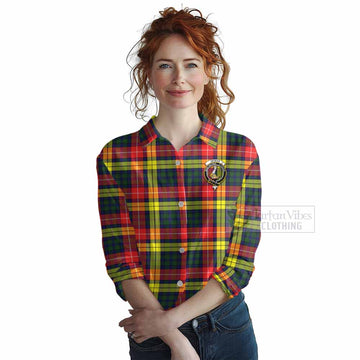 Dewar Tartan Women's Casual Shirt with Family Crest DNA In Me Style Female - Tartan Vibes Clothing