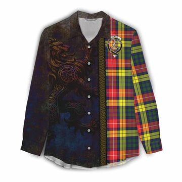 Dewar Tartan Family Crest Women's Casual Shirt Alba Gu Brath Be Brave Lion Ancient Style Female - Tartan Vibes Clothing