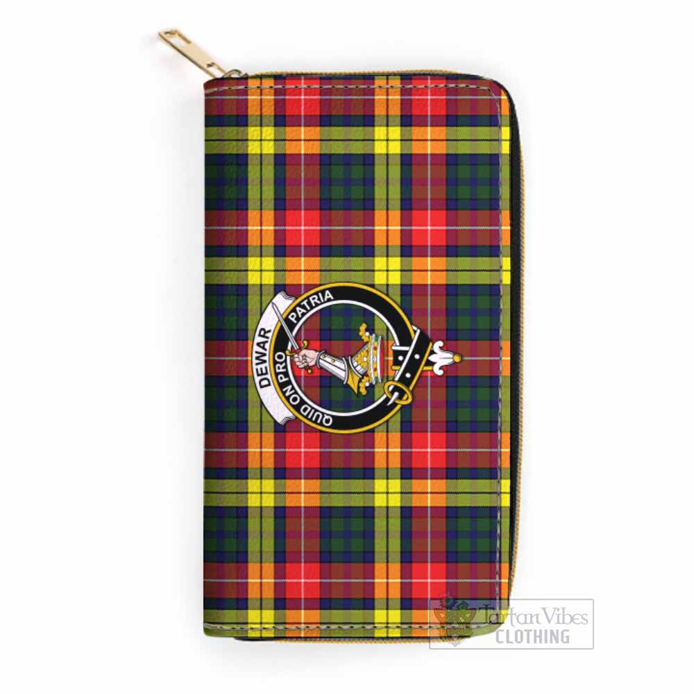 Dewar Tartan Women's Leather Wallet with Family Crest One Size 19.7*10.5*3.5 cm - Tartan Vibes Clothing