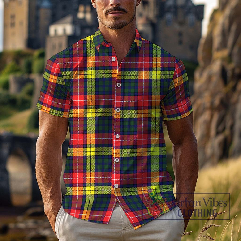 Dewar Tartan Cotton Hawaiian Shirt Kid - Tartan Vibes Clothing