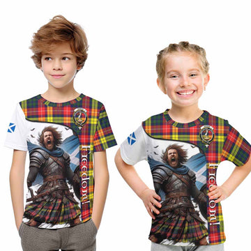 Dewar Crest Tartan Kid T-Shirt Inspired by the Freedom of Scottish Warrior Youth XL Size14 - Tartan Vibes Clothing