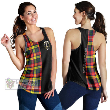 Dewar Tartan Women's Racerback Tanks with Family Crest and Half Of Me Style 4XL - Tartan Vibes Clothing