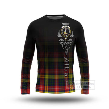 Dewar Tartan Long Sleeve T-Shirt Featuring Alba Gu Brath Family Crest Celtic Inspired Unisex - Tartan Vibes Clothing