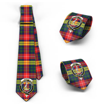 Dewar Tartan Classic Necktie with Family Crest