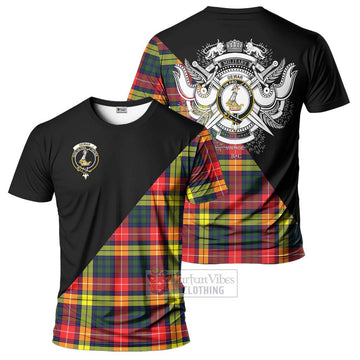 Dewar Tartan T-Shirt with Family Crest and Military Logo Style Kid's Shirt - Tartan Vibes Clothing