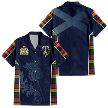 Dewar Tartan Hawaiian Shirt with Family Crest and Scottish Thistle Vibes Sport Style Kid - Tartan Vibes Clothing