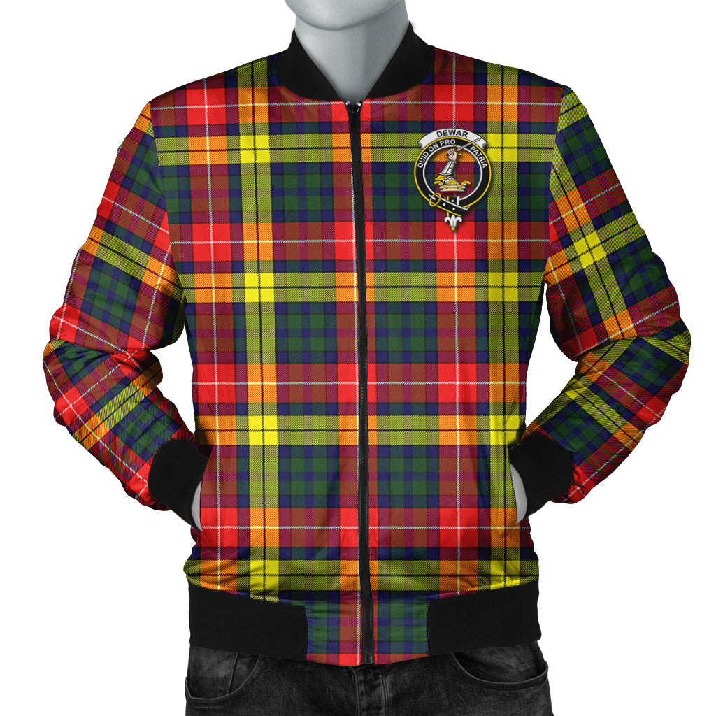 Dewar Tartan Bomber Jacket with Family Crest Unisex - Tartan Vibes Clothing
