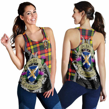 Dewar Tartan Family Crest Women's Racerback Tanks Lion Rampant Royal Thistle Shield Celtic Inspired 4XL - Tartan Vibes Clothing