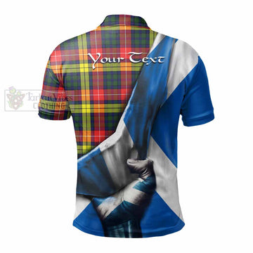 Dewar Tartan Polo Shirt with Family Crest Scotland Patriotic Style - Tartan Vibes Clothing