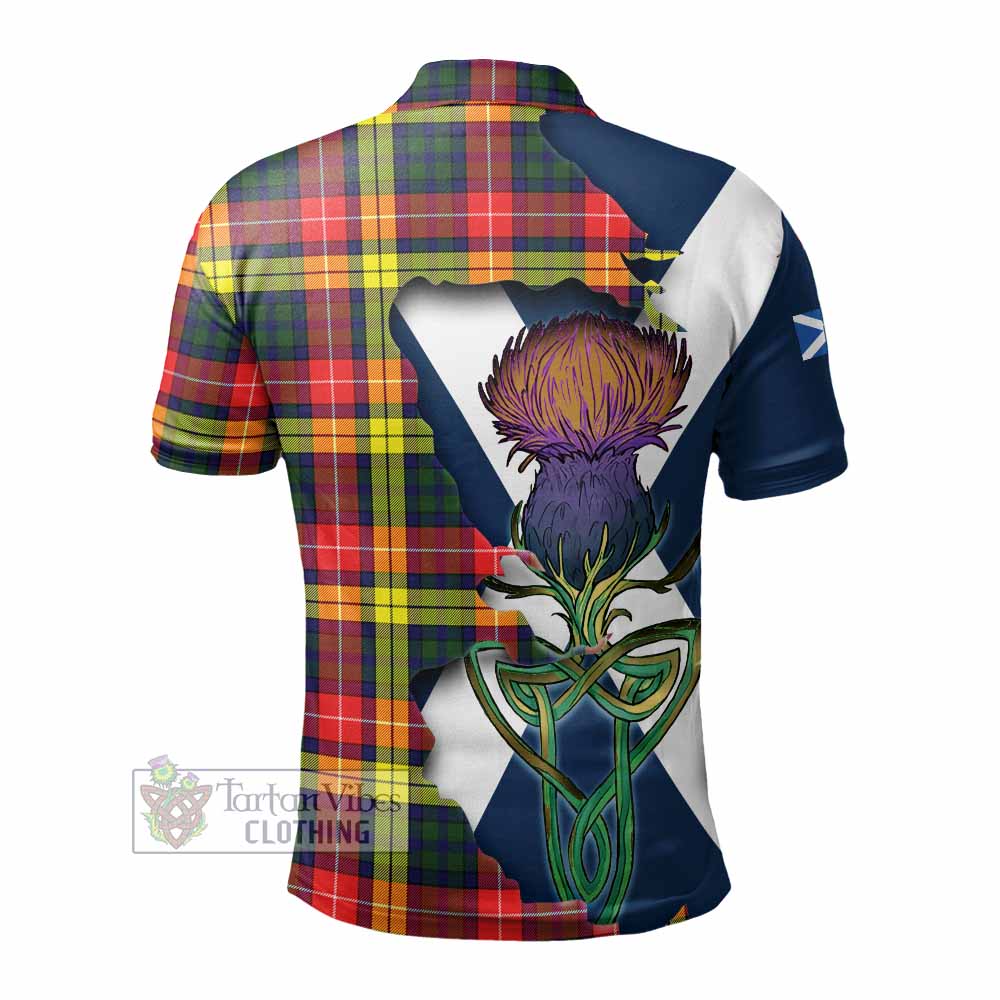 Dewar Tartan Family Crest Polo Shirt Scottish Thistle Celtic Inspired - Tartan Vibes Clothing