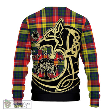 Dewar Tartan Ugly Sweater with Family Crest Celtic Wolf Style - Tartan Vibes Clothing