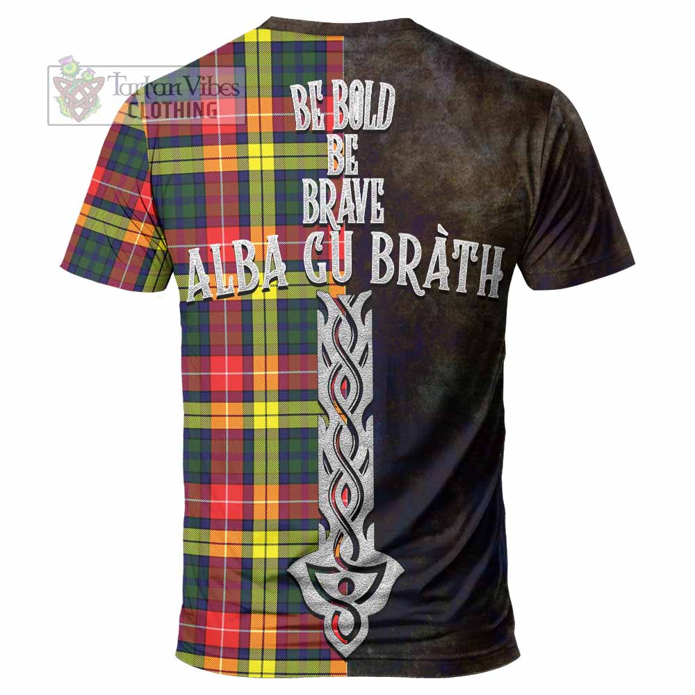 Dewar Tartan Family Crest T-Shirt Alba Gu Brath Be Brave Lion Ancient Style - Tartan Vibes Clothing