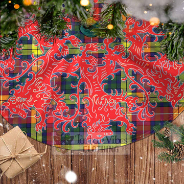 Tartan Vibes Clothing Dewar Tartan Christmas Tree Skirt Lion Rampant Style