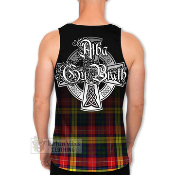 Dewar Tartan Men's Tank Top Featuring Alba Gu Brath Family Crest Celtic Inspired - Tartan Vibes Clothing