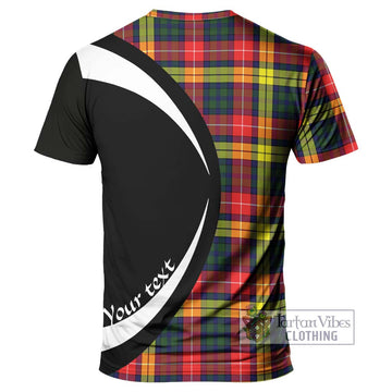 Dewar Tartan T-Shirt with Family Crest Circle Style - Tartan Vibes Clothing