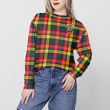 Dewar Tartan Sweatshirt with Family Crest - Tartan Vibes Clothing