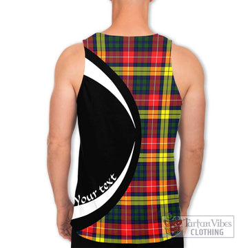 Dewar Tartan Men's Tank Top with Family Crest Circle Style - Tartan Vibes Clothing