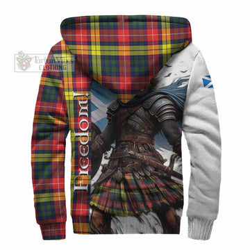 Dewar Crest Tartan Sherpa Hoodie Inspired by the Freedom of Scottish Warrior - Tartan Vibes Clothing