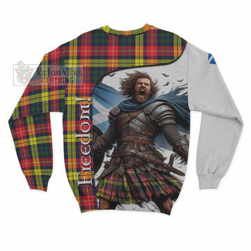 Dewar Crest Tartan Sweatshirt Inspired by the Freedom of Scottish Warrior - Tartan Vibes Clothing
