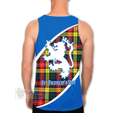 Dewar Family Crest Tartan Men's Tank Top Celebrate Saint Andrew's Day in Style - Tartan Vibes Clothing