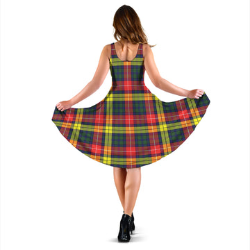 Dewar Tartan Sleeveless Midi Womens Dress - Tartan Vibes Clothing