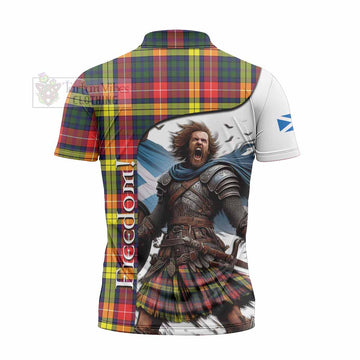 Dewar Crest Tartan Zipper Polo Shirt Inspired by the Freedom of Scottish Warrior - Tartan Vibes Clothing