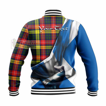 Dewar Tartan Baseball Jacket with Family Crest Scotland Patriotic Style - Tartan Vibes Clothing