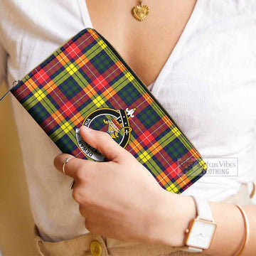 Tartan Vibes Clothing Dewar Tartan Women's Leather Wallet with Family Crest
