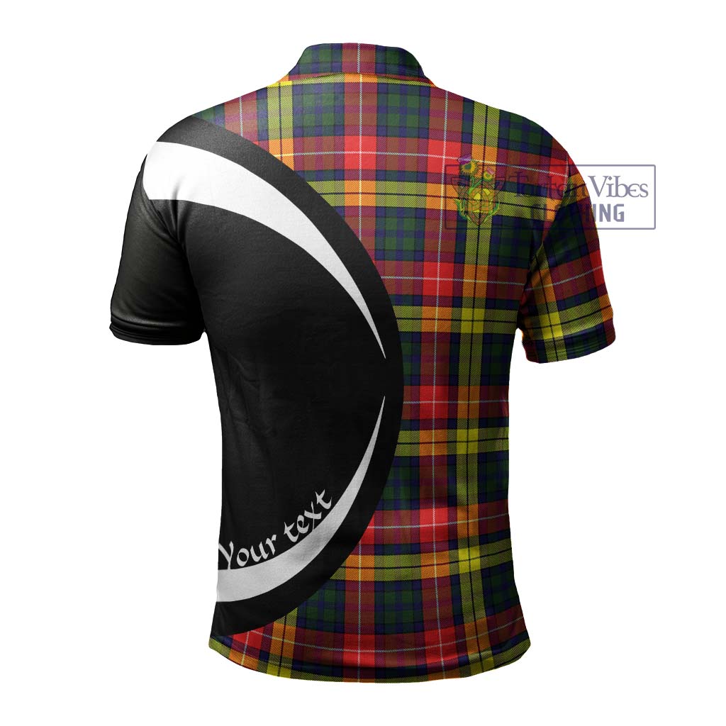 Dewar Tartan Men's Polo Shirt with Family Crest Circle Style - Tartan Vibes Clothing