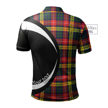Dewar Tartan Men's Polo Shirt with Family Crest Circle Style - Tartan Vibes Clothing