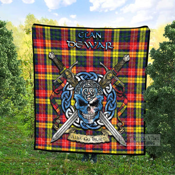 Dewar Tartan Quilt with Celtic Skull Alba Gu Brath Style - Tartan Vibes Clothing