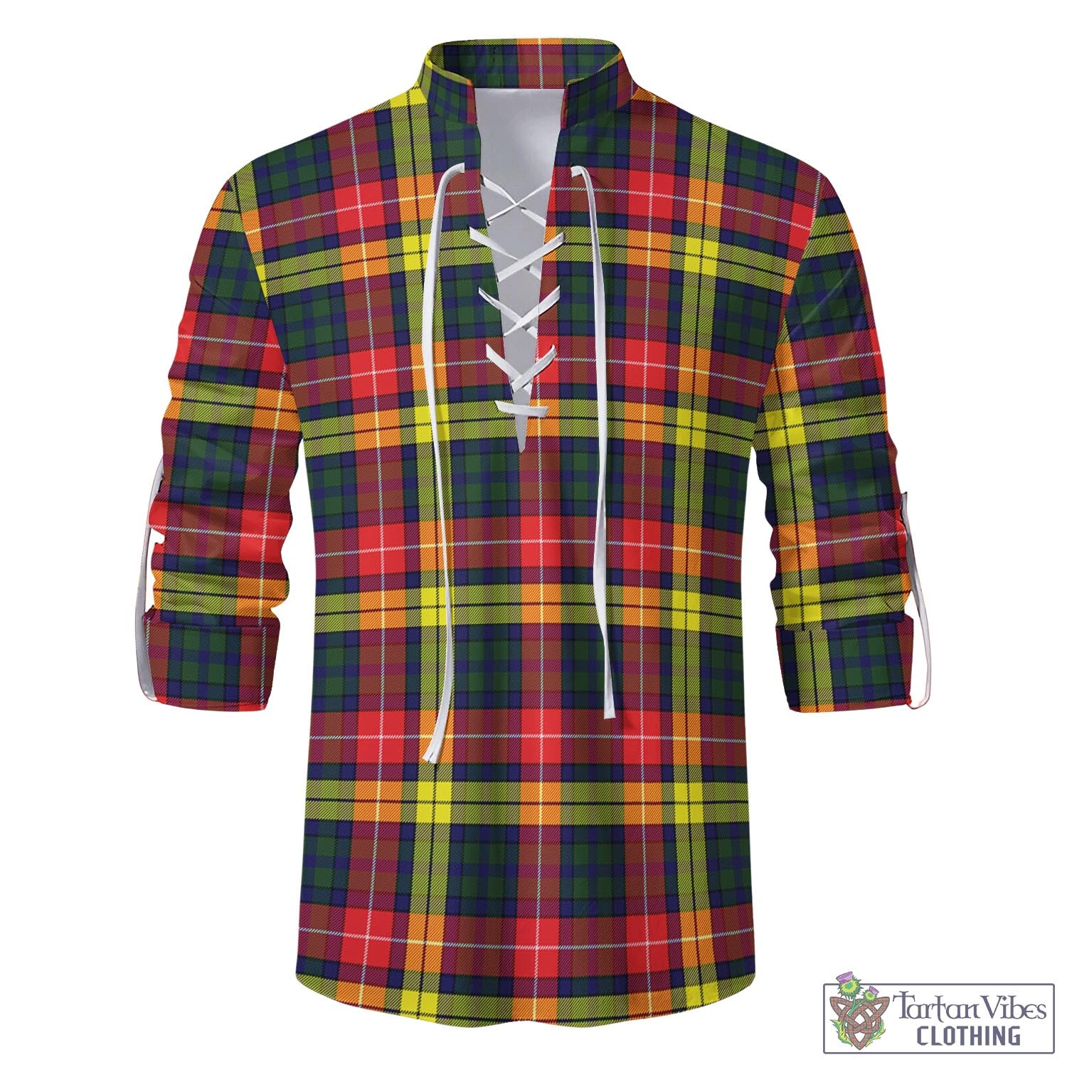 Dewar Tartan Men's Scottish Traditional Jacobite Ghillie Kilt Shirt - Tartan Vibes Clothing