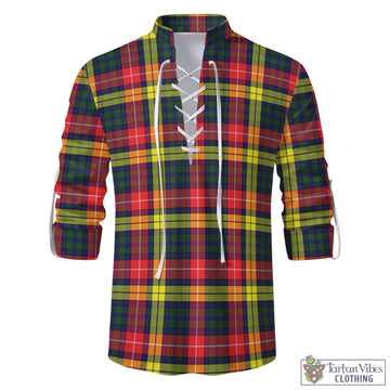 Dewar Tartan Men's Scottish Traditional Jacobite Ghillie Kilt Shirt