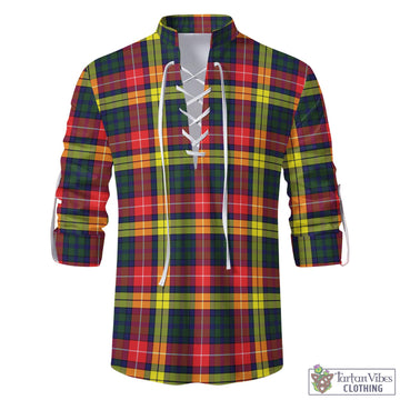Dewar Tartan Men's Scottish Traditional Jacobite Ghillie Kilt Shirt - Tartan Vibes Clothing