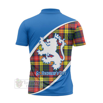 Dewar Family Crest Tartan Zipper Polo Shirt Celebrate Saint Andrew's Day in Style - Tartan Vibes Clothing