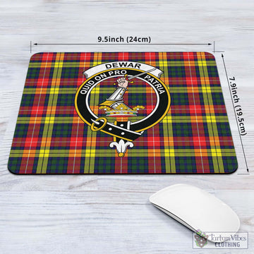 Dewar Tartan Mouse Pad with Family Crest
