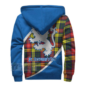 Dewar Family Crest Tartan Sherpa Hoodie Celebrate Saint Andrew's Day in Style - Tartan Vibes Clothing