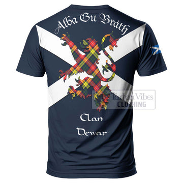 Dewar Tartan Lion Rampant T-Shirt Proudly Display Your Heritage with Alba Gu Brath and Clan Name - Tartan Vibes Clothing
