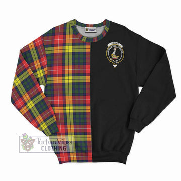 Dewar Tartan Sweatshirt with Family Crest and Half Of Me Style - Tartan Vibes Clothing