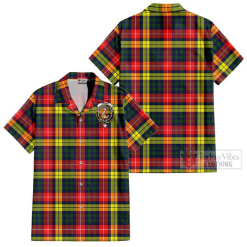 Dewar Tartan Cotton Hawaiian Shirt with Family Crest - Tartan Vibes Clothing