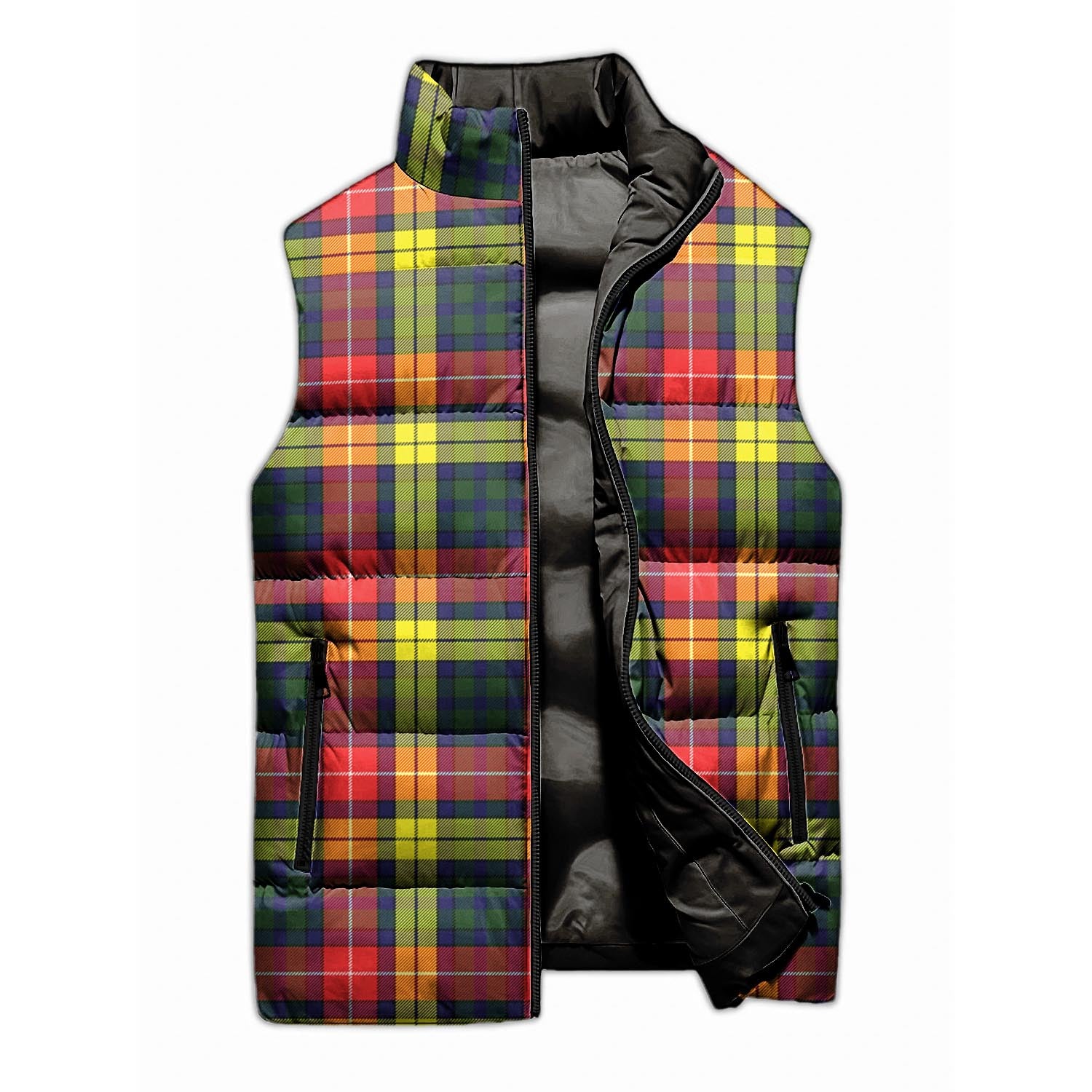 Dewar Tartan Sleeveless Puffer Jacket Unisex M - Tartan Vibes Clothing
