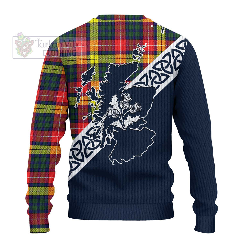 Dewar Tartan Ugly Sweater Featuring Thistle and Scotland Map - Tartan Vibes Clothing