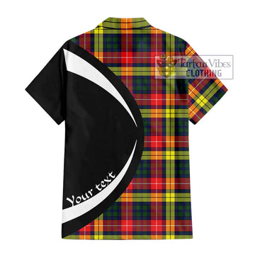Dewar Tartan Hawaiian Shirt with Family Crest Circle Style - Tartan Vibes Clothing