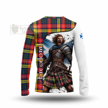 Dewar Crest Tartan Long Sleeve T-Shirt Inspired by the Freedom of Scottish Warrior - Tartan Vibes Clothing