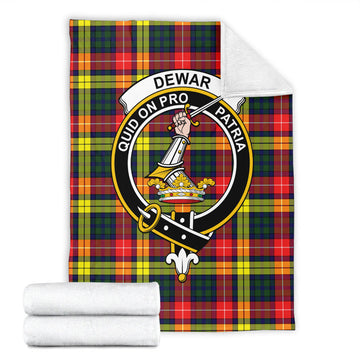 Dewar Tartan Blanket with Family Crest - Tartan Vibes Clothing