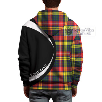 Dewar Tartan Hoodie with Family Crest Circle Style - Tartan Vibes Clothing