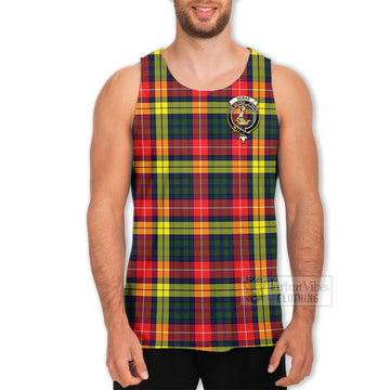 Dewar Tartan Men's Tank Top with Family Crest Celtic Skull Style - Tartan Vibes Clothing