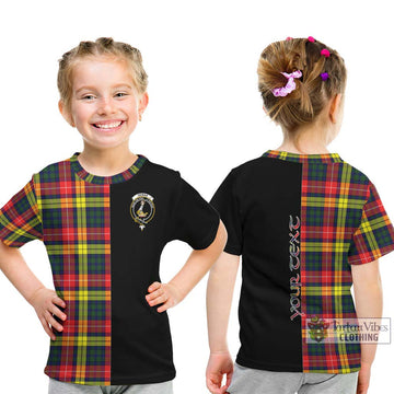 Dewar Tartan Kid T-Shirt with Family Crest and Half Of Me Style - Tartan Vibes Clothing