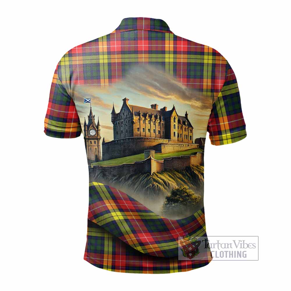 Tartan Vibes Clothing Dewar Tartan Family Crest Polo Shirt with Scottish Ancient Castle Stype